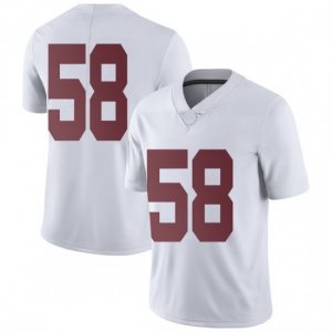NCAA Youth Alabama Crimson Tide #58 Christian Barmore Stitched College Nike Authentic No Name White Football Jersey BZ17L12JE